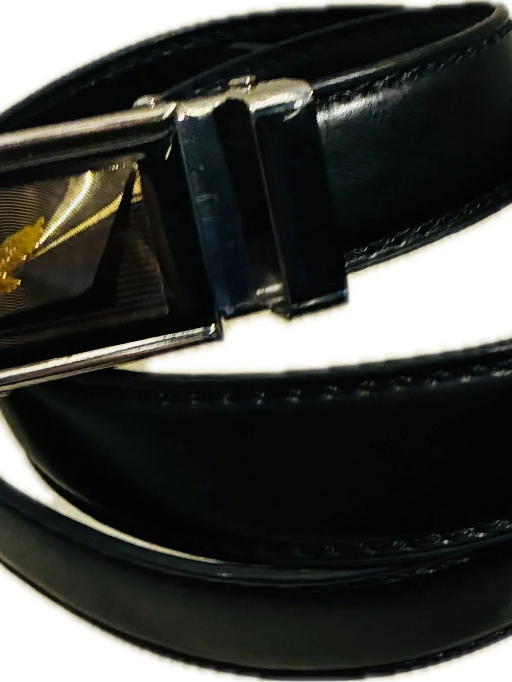Black and Gold Eagle Plaque Belt